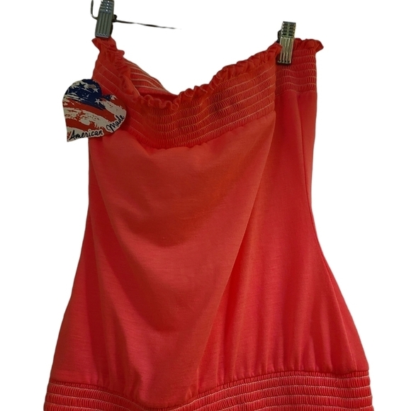 NWT Ingear USA bright pink Y2K strapless one piece romper jumpsuit tube top - Picture 10 of 12